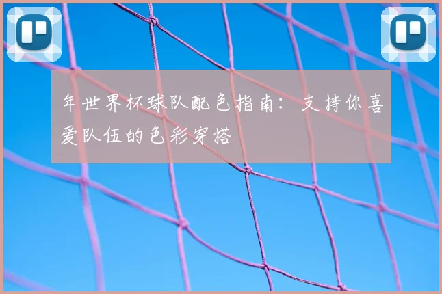 年世界杯球队配色指南：支持你喜爱队伍的色彩穿搭