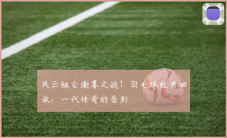 风云组合谢幕之战！羽毛球经典回放，一代传奇的告别